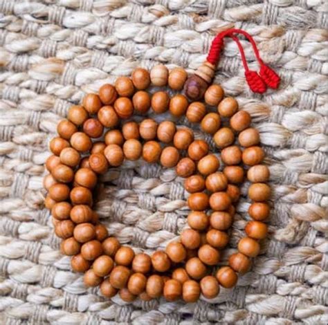 Cruzstone Natural White Chandan Mala Original Certified Sandalwood Japa