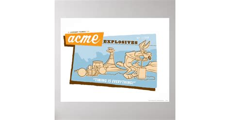 Wile E Coyote Acme Explosives 2 Poster | Zazzle