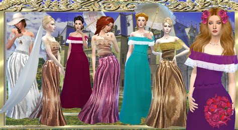 Mythical Dreams Sims 4 Southern Romantic Charm Top Long Skirt And Parasol