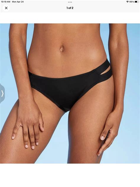 Women S Medium Coverage Double Tab Hipster Bikini Bottom Kona Sol Black