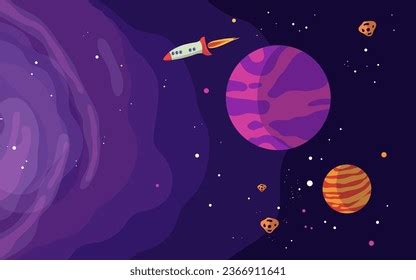 Vector Hand Drawn Galaxy Background Planet Stock Vector (Royalty Free) 2366911641 | Shutterstock