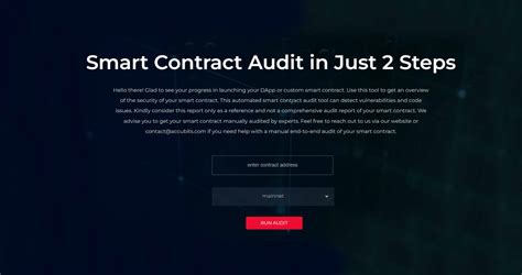 Free Smart Contract Audit Tool Smart Contract Audit Services