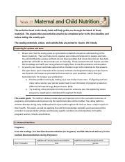 Nutr150 W13 StudyGuide Docx The Activities Listed In This Study Guide