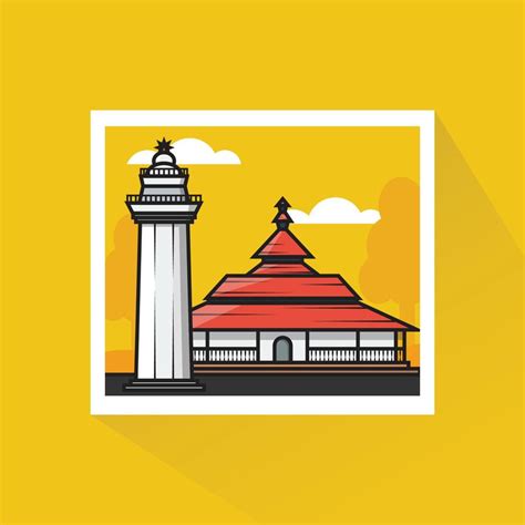 Illustration of Grand Mosque in Flat Design 21938367 Vector Art at Vecteezy