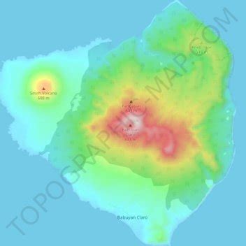 Babuyan Island topographic map, elevation, terrain