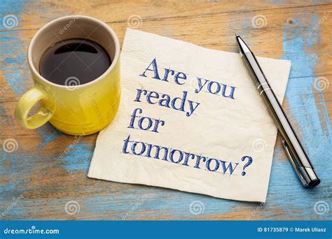 Are You Ready For Tomorrow Stock Image Image Of Insurance Text