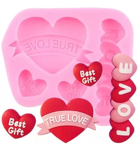 Molde De Silicona Fondant Coraz N Love San Valent N Cuotas Sin Inter S