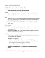 Chapter 12 Gender Sex And Sexuality Docx Chapter 12 Gender Sex And