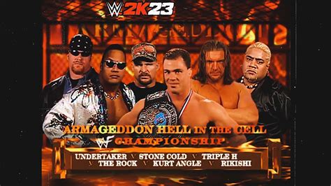 Full Match 6 Man Hell In A Cell Matcharmageddon 2000 Wwe 2k23 Ps4