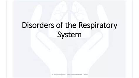 Disorders Of The Respiratory System Ppt