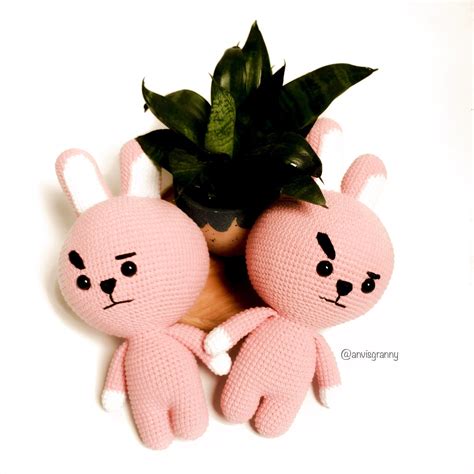 Cooky BT21 Crochet Pattern BTS Army Korean Band Doll Bunny Etsy