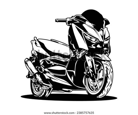 Motorcycle Big Bike Super Bike Drawing Stock Vector (Royalty Free ...