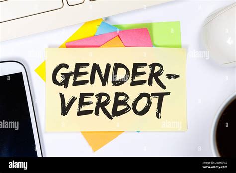 Genderverbot Gender Verbot Gendergerechte Sprache Kommunikation Konzept