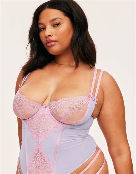 Liv Medium Purple Plus Bustier 38DD 46DDD Adore Me