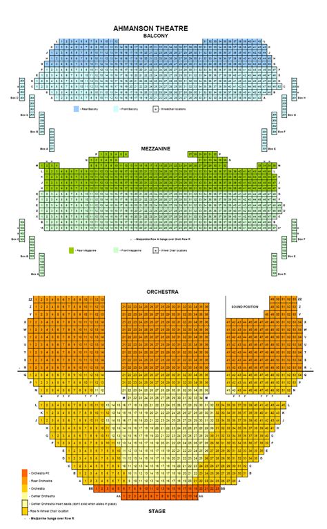 Ahmanson Theatre Seating Chart Theatre In La