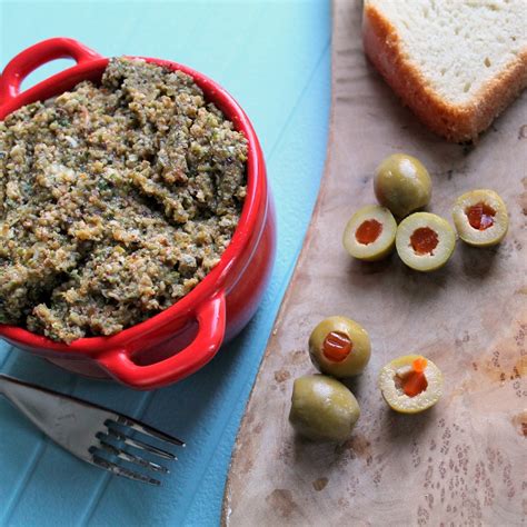 Pimento Stuffed Green Olive Pesto Happy Veggie Kitchen