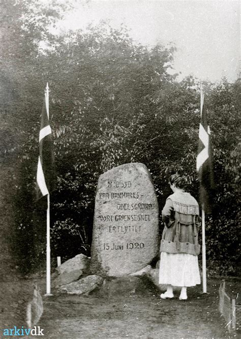 arkiv dk Genforeningsstenen i Mørke 1920