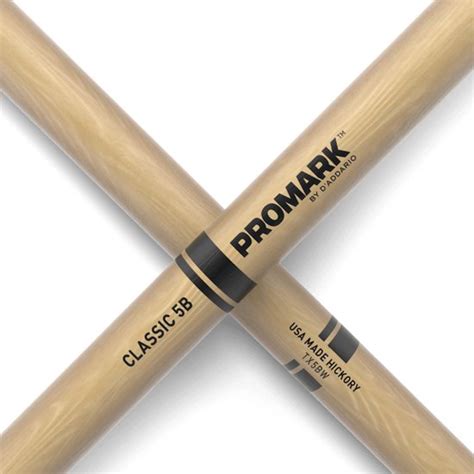 Promark TX5BW 4P Drumstokken 5B Hickory Houten Tip 4 Pack Bol