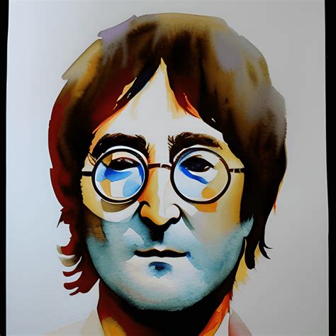 John Lennon Watercolor Graphic · Creative Fabrica