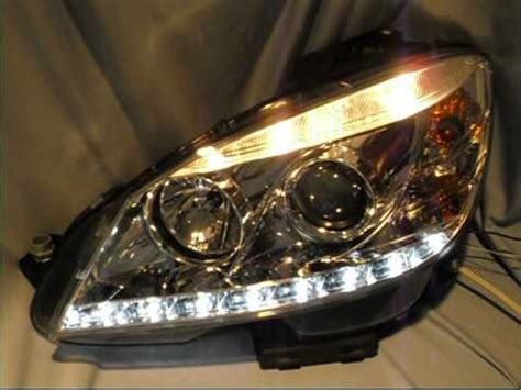 Тюнинг - комплект фар под ксенон (devil eyes) для Мерседес W204 ...