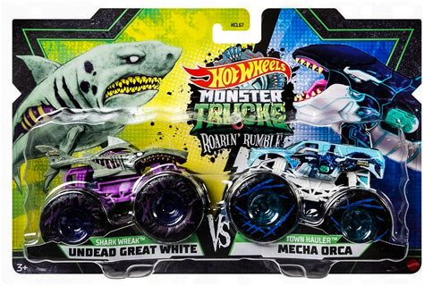 Hot Wheels Monster Trucks Shark Wreak Town Hauler Por Wnaj Ceny