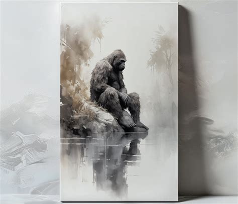 Bigfoot Canvas Digital Print Bigfoot Art, Bigfoot Painting, Sasquatch ...