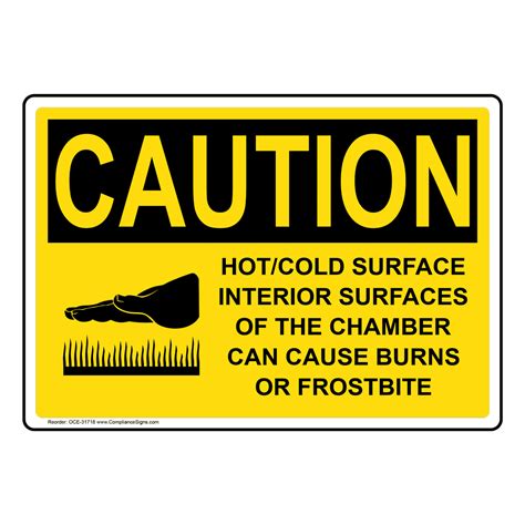 OSHA CAUTION Hot Surface Do Not Touch Sign OCE 3870 Process Hazards