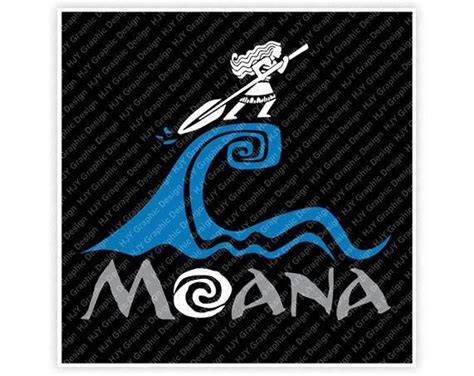 Moana Wave Logo Tattoo Illustration Tshirt Design Cut File Svg