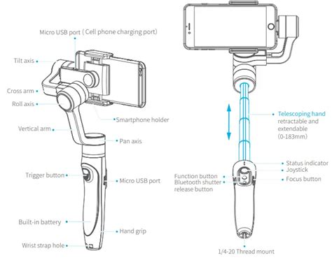 FEIYUTECH VIMBLE 2 Axis Stabilized Handheld Gimbal User Manual