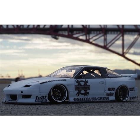 inferno sx bodyshell nissan sx mini  wd rims white body