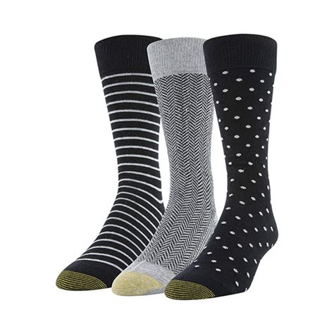 3 Pairs Of Gold Toe Mens Timeless Classics Crew Socks Pzdeals