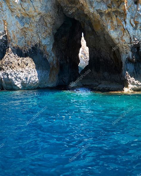 Inside Blue Grotto on south part of Malta island Stock Photo by ...