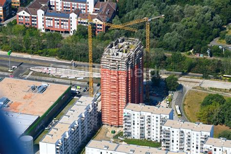 Berlin Aus Der Vogelperspektive Hochhaus Neubau Wuhletaler Fenster Im