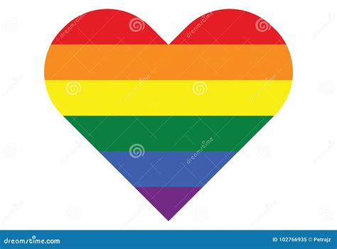 LGBT Gay Rainbow Symbol Heart Stock Vector Illustration Of Discrimination Banner 102766935