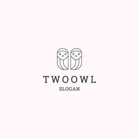 Two owl logo icon design template vector illustration 13470127 Vector ...