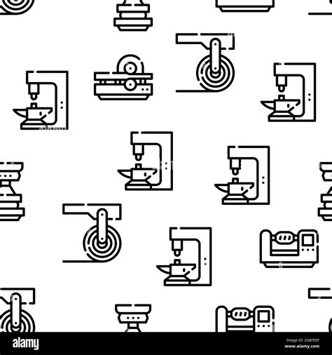 Metal Working Industry Vector Seamless Pattern Stock Vector Image Art