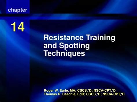 Ppt Resistance Training And Spotting Techniques Powerpoint