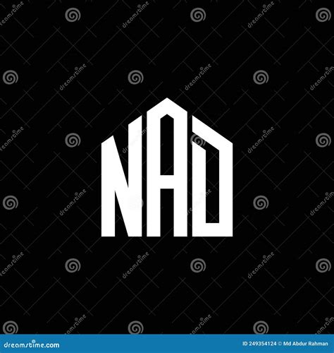 NAD Letter Logo Design On BLACK Background NAD Creative Initials