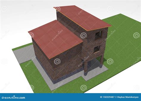 Dise o De La Construcci n De Viviendas 3D Stock de ilustración