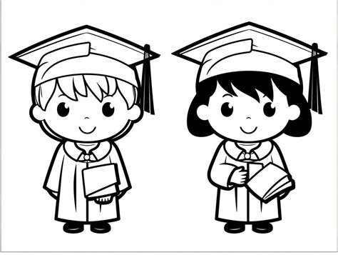 graduation coloring pages  kindergarten