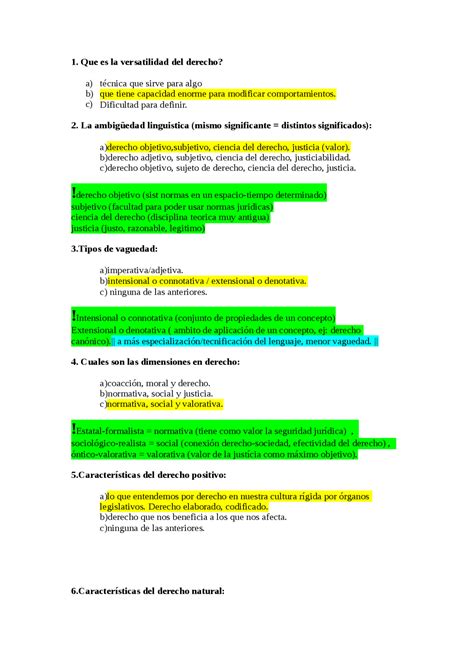 Examen Teoria Del Derecho Exams Of Teoria Del Diritto E Dell