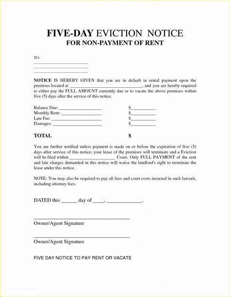 Printable Louisiana Eviction Notice Template Doc Sample Tacitproject