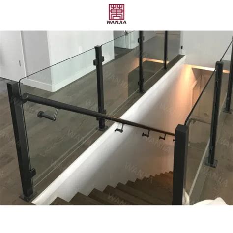 Minimalist Design Custom Exterior Handrails Balustrades Glass Railing Stair Fence Glass