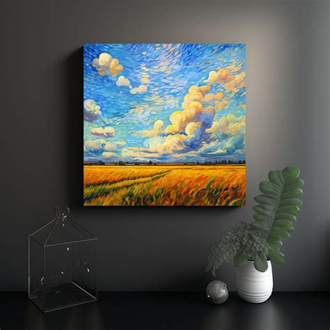 Cuadro Decorativo Equilibrio Expresionista Cielo Nubes Van Gogh