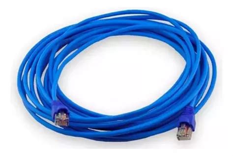 Cabo De Rede 15 Metros Lan Internet Crimpado Rj45 Cat6 Azul