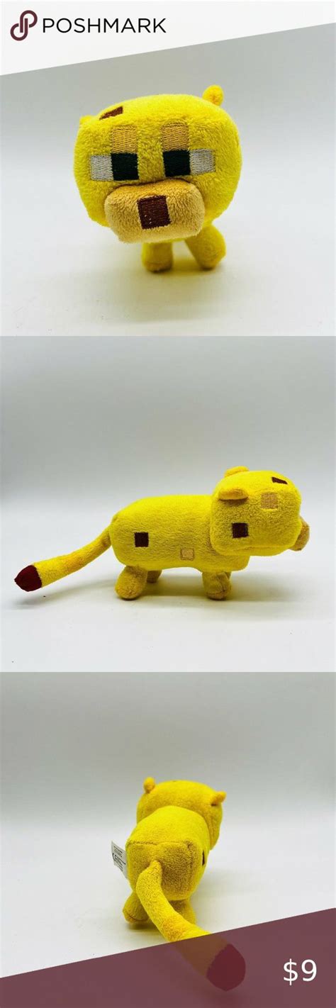 Mojang Minecraft Baby Ocelot Plush Yellow Cat Block Lion Stuffed Animal