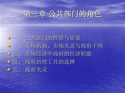 第三章 公共部门的角色 公共管理学 人民大学 张成福 Word文档免费下载 文档大全