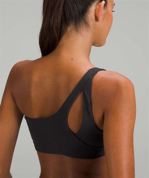 Lululemon Ribbed Nulu Asymmetrical Yoga Bra Light Support A B Cup