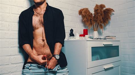 The Handsome Man Jerks Off On Camera And Cums Loudly Splashing The Floor With His Sperm K Gay