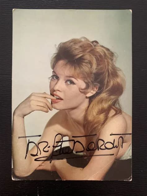 Autographe Original De Brigitte Bardot D Dicace Photo Carte Signed